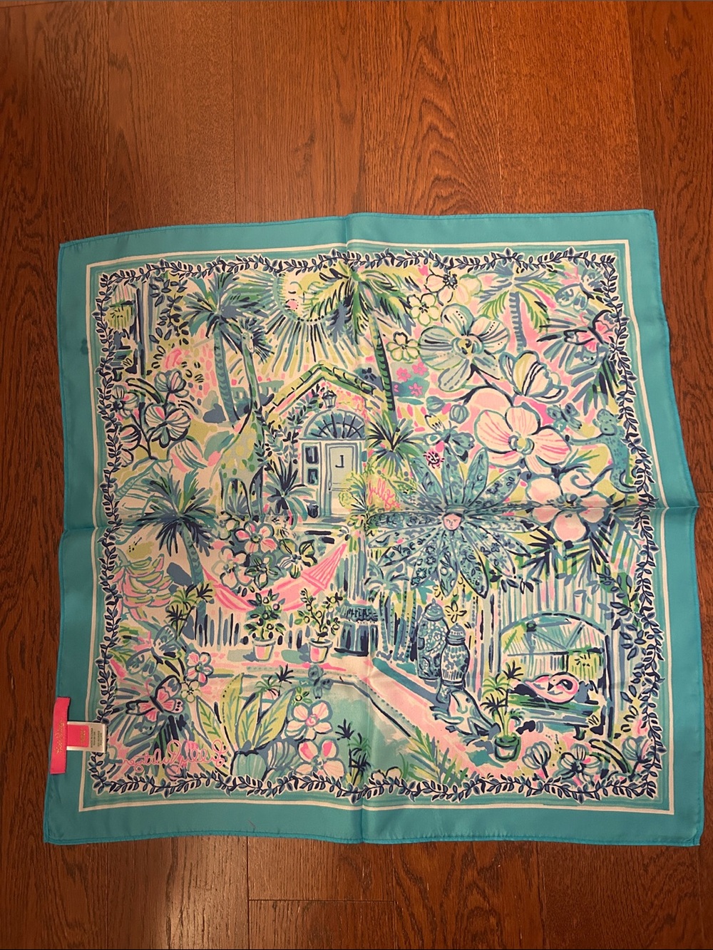 Lilly Pulitzer Silk Scarf NWT - Picture 2 of 7